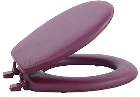 Soft Standard Vinyl Toilet Seat, Burgundy, 17 in