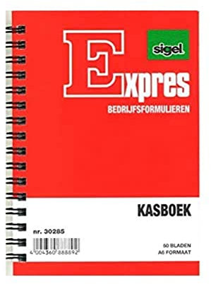 SIGEL Expres 30285 Kasboek - holländisches Kassenbuch A6, 50 Blatt