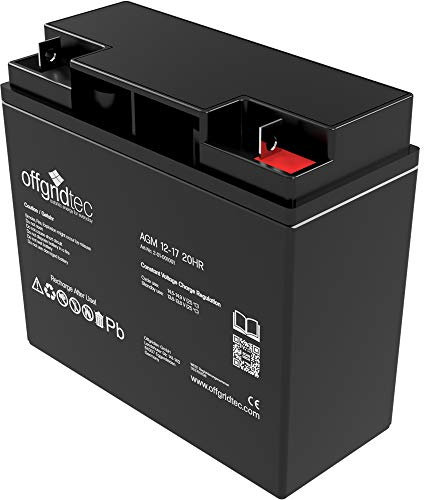 Offgridtec AGM Batterie solaire pour applications 17 Ah 12 V cyclique, 2–01–001001