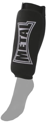 METAL BOXE Protège-Tibias Noir L