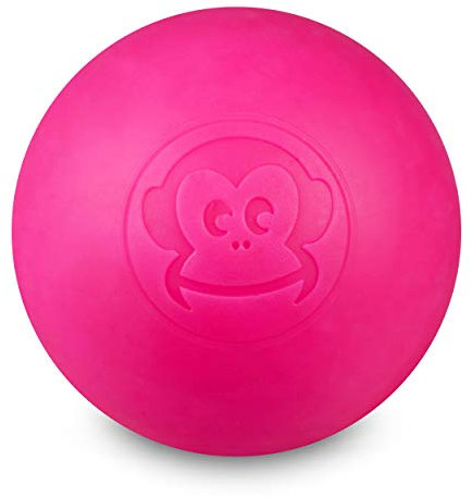 Captain LAX Massageball Original - Lacrosseball in der Farbe Neonpink, aus Hartgummi, mit den Maßen 6 x 6 cm geeignet für Triggerpunkt- & Faszienmassage/Crossfit