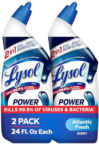 Lysol Power Toilet Bowl Cleaner, 48oz (2X24oz), 10X Cleaning Power