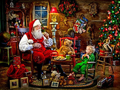 Vermont Christmas Company Santa's Visit Jigsaw Puzzle 550 Piece