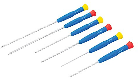 Silverline SD62 Jeu de tournevis de précision 6 pièces Vis fendues ou cruciformes