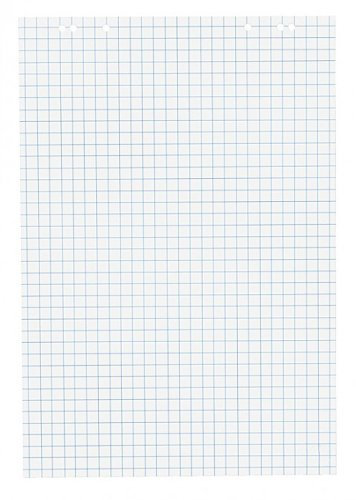 1x Flipchartblock, kariert, Block mit 20 Blatt 69x99 cm, 6 fach Lochung, perforiert, für Flipchart