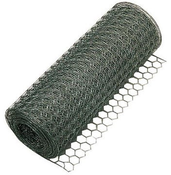 Xclou Sechseckgeflecht, Maschendrahtzaun, Rolle ca. 10 m Käfigdraht, Drahtgeflecht 6-eck, Kaninchendraht aus Metall, Drahtzaun verzinkt, Kleintierzaun, Volierendraht, silber