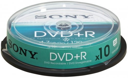 Sony 10DPR120BSP - Disco DVD+R, 16x, pack de 10