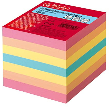 Herlitz Zettelkastenersatzeinlage 9 x 9 cm (farbig sortiert)