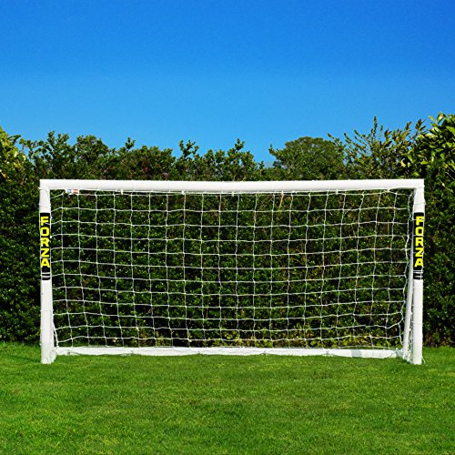 FORZA 2,4m x 1,2m But de Football PVC Imperméable avec Système de ‘Verrouillage’ (Mur de Tir, Sac de Transport & Ballon en Option) (But Seul)