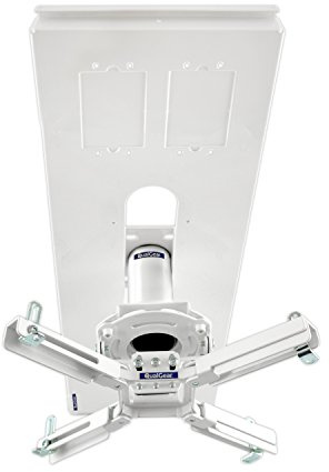 QualGear Pro-AV QG-KIT-S-3IN-W Projector Mount Kit Accessory Suspended Ceiling Adapter, 3 1.5, White