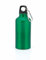 Aluminium Drinking Water Bottle with Screw cap and Carabiner, 400ml (Green)