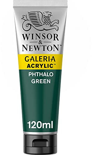 Winsor & Newton 2131522 Galeria Acrylfarbe, hohe Pigmentierung, lichtecht, buttrige Konsistenz, 120 ml Tube - Phthalogrün