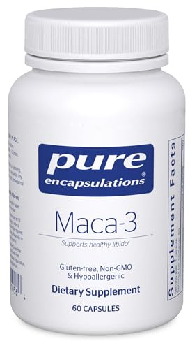 Pure Encapsulations Maca-3 | Hypoallergenic Supplement Promotes Healthy Libido and Reproductive System Function | 60 Capsules
