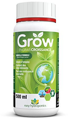 Easy Hydroponics - Nutriments - Grow 500 ml (croissance) - Engrais complet pour culture hydroponique & terre.