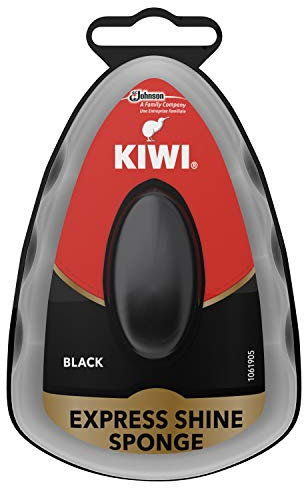 Kiwi Express Shoe Shine Sponge for Black Shoes, 7 ml, Pack of 6