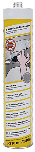 Klebe-Dichtmasse 1K-PUR - grau - 380g - haftstarke Klebe-Dichtmasse auf Polyurethanbasis