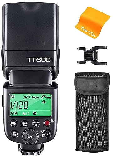Godox TT600 Camera Flash Speedlite para Canon Nikon Panasonic Olympus Pentax y Otras Cámaras DSLR, Cámaras Digitales con Zapata Estándar