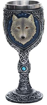 Pacific Giftware Lone Wolf Celtic Magic 7oz Wine Chalice Goblet