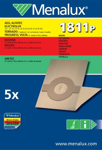 Menalux 900256217 1811P Sacco Universale per Lucidatrici AEG, Electrolux, Tor nado, Hoover, Rowenta