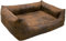 CopcoPet Hundebett Emma Orthopädisch Antik Braun 90 x 70cm – Wildlederoptik, waschbar & pflegeleicht – Erhöhtes Hundekörbchen mit Visco-Liegefläche – Für mittelgroße Hunde, gelenkschonend & bequem