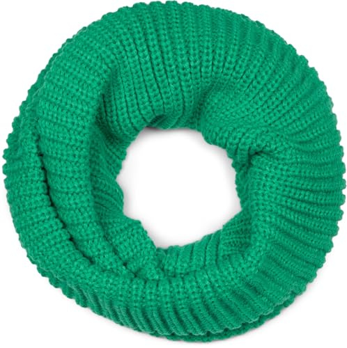 styleBREAKER Unisex Loop Halsduk Finstickad Polyakryl Vinter, Grön