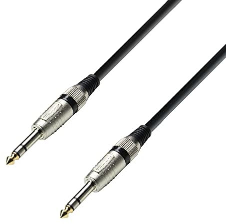 Adam Hall Cables 3 STAR BVV 0600 - Cable de Audio de Jack 6,3 mm estéreo a Jack 6,3 mm estéreo 6 m