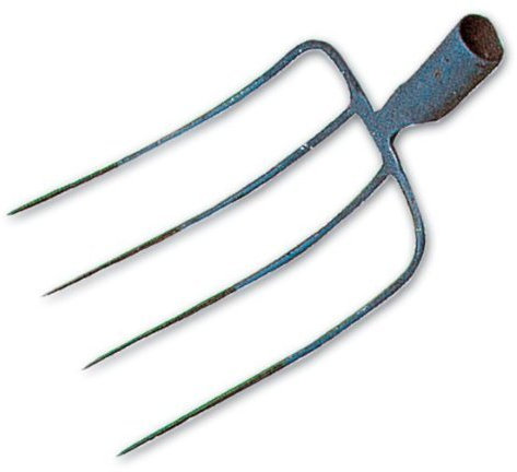 Fork 3 dientes para heno o estiércol sin manija â € Papillon
