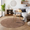 SIMPEX Flauschiger Teppich Wohnzimmer Schlafzimmer Läufer Flur Esszimmer Küchenteppich Hochflor Einfarbig Modernes Design 30 mm Florhöhe Kuschelweich, Mokka, 120 cm Rund