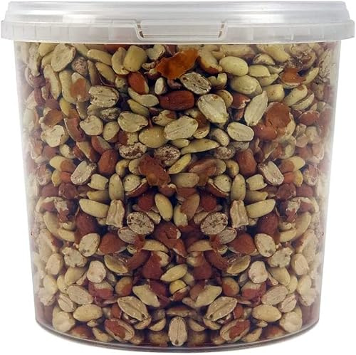SQUAWK Split Peanuts | Premium Quality Fresh Feed | Garden Wild Bird Nut Food | Aflatoxin Free Mix | Protein Rich, High in Energy Mixture | Contains Nutritious Vitamins and Essential Oils (10L Tub)