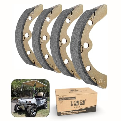 10L0L Golf Cart Brake Shoes for Yamaha G12-Cycle Gas, Club Car DS/Carryall (1981-1994) 1011463, EZGO XI-775, XI-875, XI-881, G&E, H/D & Columbia Par Car