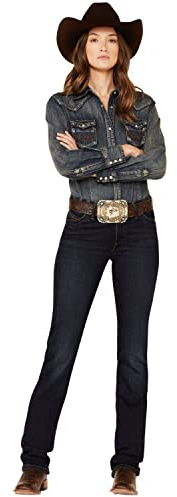 Wrangler Willow Mid Rise Performance Waist Boot Cut Ultimate Riding Jean, Maggie, 11-32