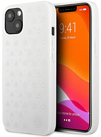 Mercedes-Benz MEHCP13LESPWH hülle für iPhone 13 Pro / 13 6,1 weiß Silver Stars Pattern