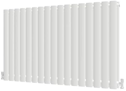 Radbliss Oval Column Horizontal Radiator 600x1003mm White Double Central Heating Designer RAD