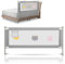 Eulenke 180cm Bettgitter, Bettschutzgitter für Kinderbett, Höhenverstellbar von 70-98cm, Rausfallschutz Bett für Kleinkinder, Kinderbett-Gitter, bettgitter rausfallschutz, Grau