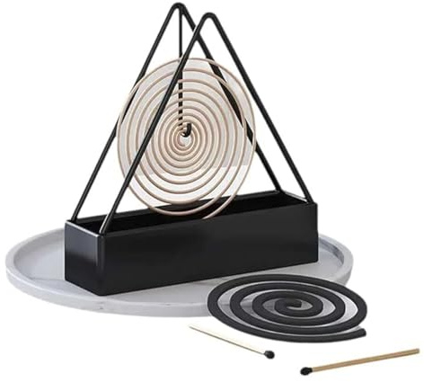Supporto bobina anti-zanzara, anti-zanzara esterna, supporto a spirale anti-zanzara, spirale anti-zanzara, porta incenso, ferro supporto a spirale anti-zanzara per casa e giardino (E)