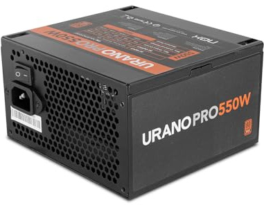 NOX Xtreme Products URANO Pro 550 W 80 Plus Bronze – ATX-Netzteil mit leisem 120-mm-PWM-Lüfter, umfassendem Schutz (OVP, UVP, OPP, SCP, OTP), aktiver PFC, extra Langen Flachkabeln