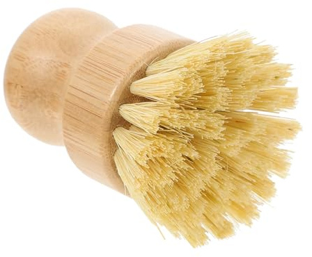 PRETYZOOM Cepillo Multiusos para Cocina con Mango de Bambú Resistente y Antideslizante para Lavar Verduras Platos y Superficies el Hogar