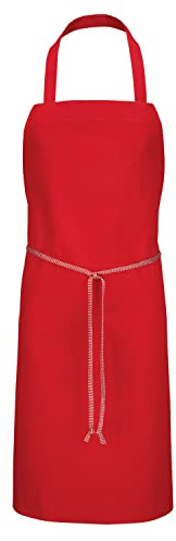 Red Kap Chef DesignsStandard Bib Apron, Red, 30x33