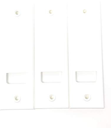 jkhandel Abdeckplatte (Blende) mit Lochabstand 13,5cm eckig weiß - 3 Stück -