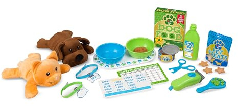 Melissa & Doug Feeding & Grooming Pet Care Play Set