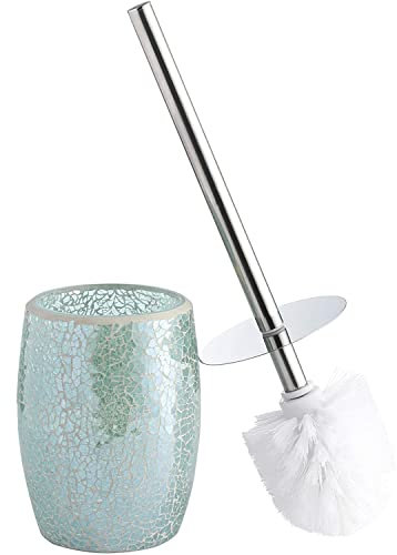 Bathroom Accessories Toilet Brush Set - Toilet Bowl Brush and Holder (Teal Blue)