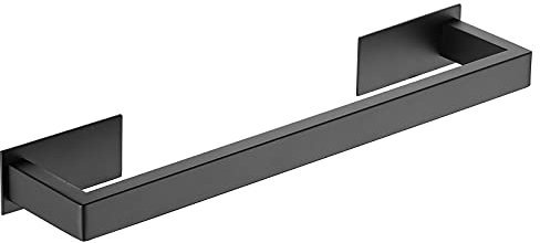 Selbstklebender Handtuchhalter, Edelstahl, 38,5 cm, Handtuchhalter mit einzelner Stange für Badezimmer, Küche, schwarz, BA15601B-40, Beelee