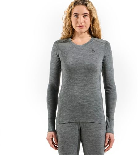 ODLO Thermounterwäsche Damen Merino 200 I Merino Unterwäsche Damen I Langarm Thermoshirt