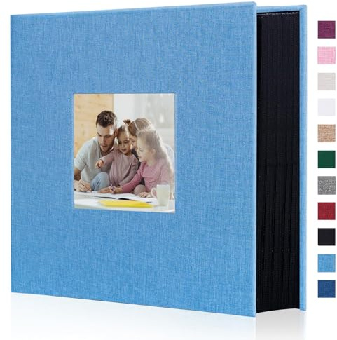 Miaikoe Fotoalbum 10x15 600 Leinen Album Slip in großer Kapazität für Familie Hochzeitstag Album Buch hält 600 horizontale und vertikale 10x15cm Fotos Teal