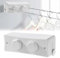 Spalivivre Corda per biancheria retrattile, Filo stendibiancheria retrattile per interni,corda da biancheria regolabile per balcone, lavanderia, camera da letto 2 * 5,1m (Bianco)