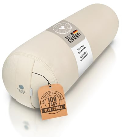 Inner Peace Yoga Bolster Ø 23 cm mit Bio-Dinkelfüllung (Natur)