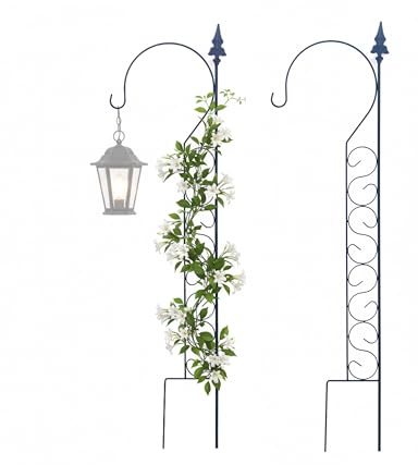 Relaxdays Supporto per rampicanti, Set da 2, HxB 116 x 28 cm, Arco da Giardino, griglia in Metallo