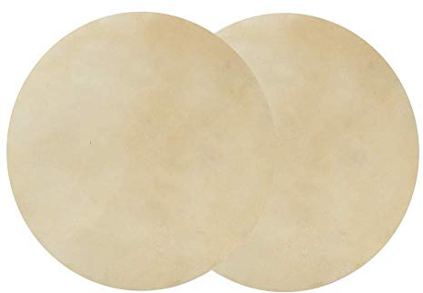 Bnineteenteam 8.5/9 inch Buffalo Leather Drum Head 2pcs, Long-lasting and Consistent Sound for African Bongo Drums Accessory(9 inch) Musical Instrument Accessories