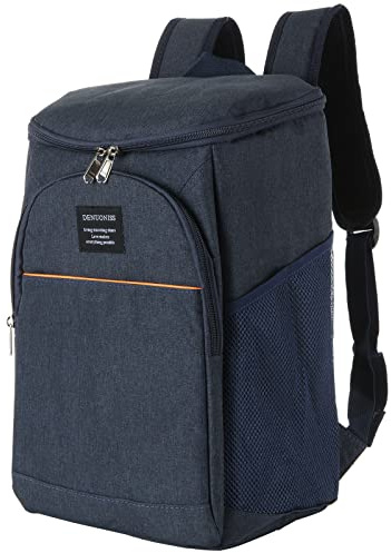 JMIATRY Weicher Kühlrucksack, 18 l Fassungsvermögen, Picknick-Rucksack, isolierte wasserdichte Kühltasche, ideal für Camping, Wandern, Strand, Grillen und Familien-Aktivitäten im Freien, Dunkelblau
