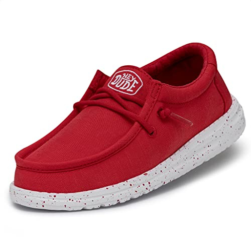 HEYDUDE Wally youth Slub Sneaker Rossa da Bambino 40044-610